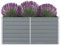 WIFESE Hochbeet Pflanzkübel Hochbeet Metall 160x80x77 cm Gemüsebett Pflanzenbett Pflanzkasten Pflanztopf Hochbeete für Garten Grau