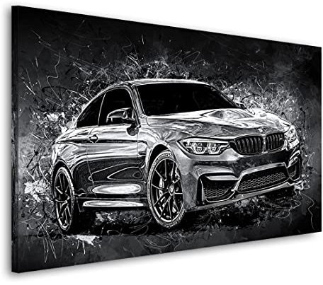 Kunstgestalten24 Leinwandbild BMW M4 Wandbild Kunstdruck Raum u. Wanddekoration Übergrößen
