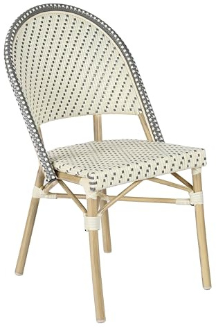 Oviala Terrassenstuhl aus Aluminium und Polyrattan grau, Gartenmöbel