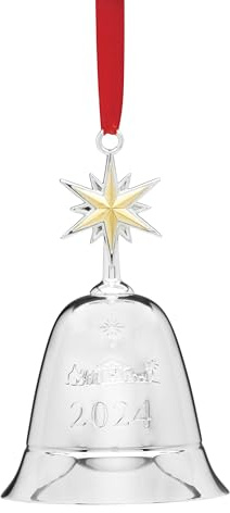 Lenox 896168 2024 Annual Musical Bell Silverplate Ornament, Christmas