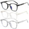 2 Pack Blue Light Blocking Glasses, Anti Blue Light Gaming Glasses, Retro Fashion Frame Non-Prescription Lens, Anti Fatigue Headache Computer Screen Glasses for Women and Men,Unisex Round Glasses