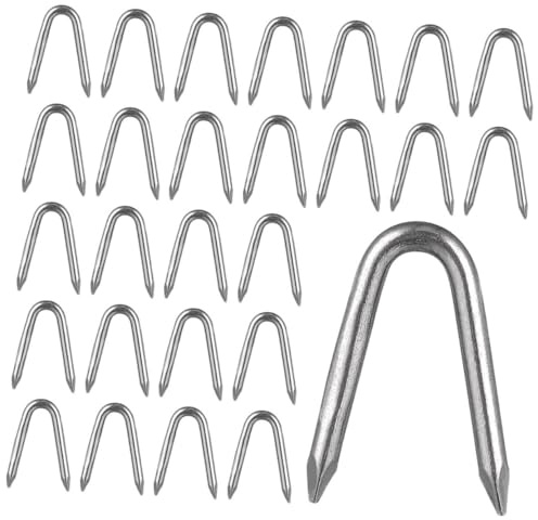 BESPORTBLE 50pcs Iron U-shaped Nails for Garden Fencing Sturdy Plant Support Stakes Windproof Trellis Tent Pegs