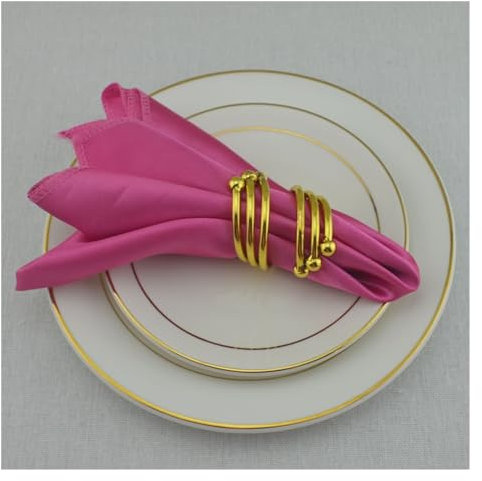 Servietten Aus Watte 12 Stück Satin-Stoffservietten, 30 x 30 cm, for Tisch, Geschirrtuch, Hochzeit, Dekoration, Taschentuch, Abendessen, Weihnachten, Satin-Serviette Servietten (Color : Neon Rose)