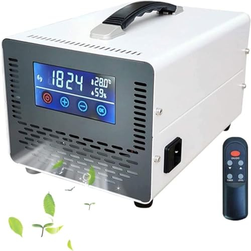 Generatore di ozono UK con touch screen, purificatore d'aria industriale O3 con telecomando, deodorante sterilizzatore commerciale per stanze grandi, fabbrica, hotel, ecc., Plug in UK