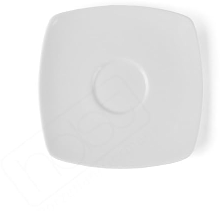 Holst Porzellan FD 015 Porzellan Untertasse 15 cm eckig M51 Weiß 16 x 16 x 2 cm 6 Stück