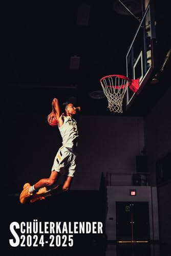 Schülerkalender 2024/2025: Basketball - 1 seite 1 tag Für Grundschule, Mädchen, Jungen, Teenager | Platz Für Fach, Aufgaben, Notizen | Von August 2024 Bis Juli 2025
