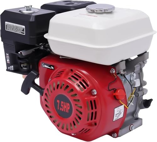 7,5 PS 4 Takt Benzinmotor 212ccm 5100W Go Kart mit Benzin Motor, für Generatoren und Maschinen 3600 U/min 212 cc Leistung 5 1 kW große Kraftstofftank langlebig