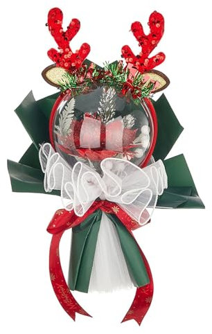 ZBIianxer Bouquet di Natale trasparente con palloncino trasparente per feste