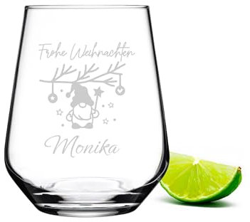 KS Laserdesign Gläser mit Gravur 'Weihnachtswichtel' personalisierte Geschenke zu Weihnachten Weihnachtsgeschenke für Frauen & Männer Wichtel Nikolausgeschenke Kollegen Kollegin