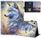 Mldjomid Coque pour Lenovo Tab M10 (3rd Gen) 10.1 2022 (TB-328FU/ TB-328XU) Tablette Housse de Protection PU Cuir Flip Étui Tablette Case pour Lenovo Tab M10 Gen 3 Cover, Loup Blanc