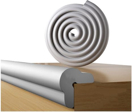 Ecken- & Kantenschutz,Kindersicherer Möbelkantenschutz – 4 Eckenschützer + 2m Schaumstoffleiste | Selbstklebend, Stoßfest, Für Tische & Babyzimmer (grau)