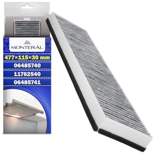 Aktivkohlefilter Dunstabzugshaube DKF13P DKF131 für Miele 06485740 11762540 | 06485741 477x115x30mm - MONTERAL