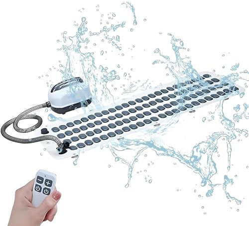 Machine À Bain À Bulles Pour Le Corps, Tapis De Bain À Bulles D'air, Baignoire À Tapis À Bulles, Antidérapant, Pompe À Air Puissante, Télécommande, Pour Hydrothérapie Massage Corporel Complet ,114cm