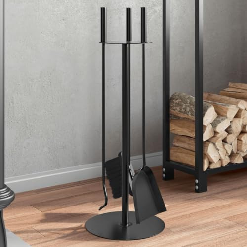 Lumanois Juego de Herramientas para Chimenea de 4 Piezas, 22 x 59 cm, Acero,Casa y jardín,Accesorios para hornos de leña y chimeneas,Herramientas para chimeneas,2.89kg-156375