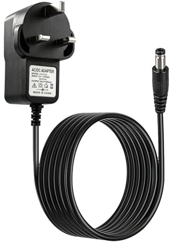26V 0.5A Charger Compatible with Hoover H-Free 100 200 500 700 800 Cordless Vacuum Cleaner Power Supply Adapter, 2M Charging Cable Replacement for Handheld Vacuum with UK Plug