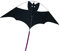 CIM Cerf-Volant Chauve-Souris - Little Bat Black - Cerf-Volant monofil pour Enfants à partir de 3 Ans - 63 x 30cm - Ligne et Longue Queue incluses