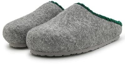Pantoffelmann Filzclogs aus 70 % Wollfilz I Größen 37–47 I Atmungsaktive Hausschuhe mit rutschfester Sohle I Warme Pantoletten aus liebevoller Handarbeit I Filzhausschuhe für Damen & Herren
