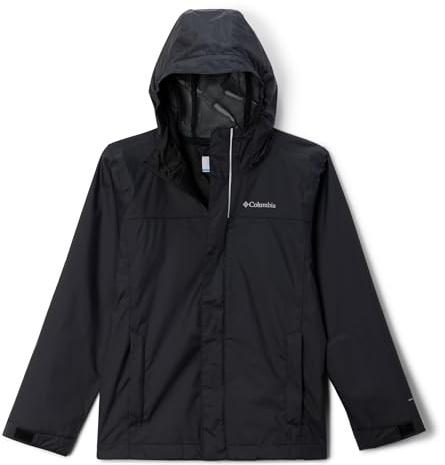 Columbia Watertight Jacket, Wasserdichte Regenjacke für Jungen, Black, Größe XS