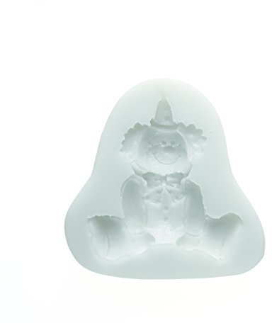 Silikomart | Silikonform für Zuckermasse CLOWN, Form für Tortendekorationen, Thema Prinz, Maße 150 x 140 x 35 mm,