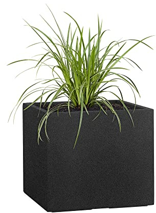 Pflanzwerk® Pflanzkübel Cube 23x23x23cm Granit Anthrazit Frostbeständiger Blumenkübel* *UV-Schutz* *Qualitätsware*