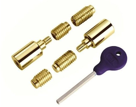 Sliding Sash Window Stop Restrictor - Polished Brass