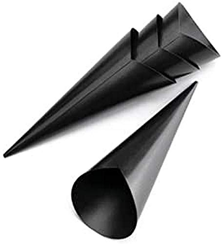 Lacor Lot de 4 cornets à glace anti-adhésifs - 11 x 9 x 4 cm, Noir