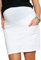Mija - jupe de grossesse et de maternité Denim Jeans décontractée 9060 (EU 38, Blanc)