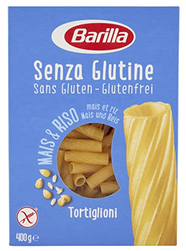 Barilla Pasta Tortiglioni Senza Glutine, Pasta Corta di Mais Bianco, Mais Giallo e Riso Integrale - 400 gr