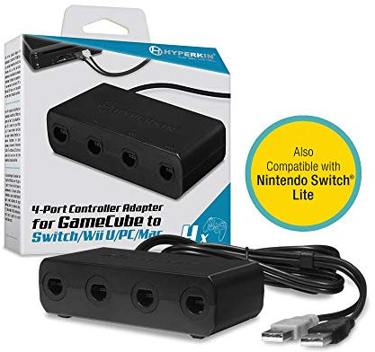 Hyperkin GameCube 4-Port Adapter for Wii U PC/Mac and USB Compatible by Hyperkin