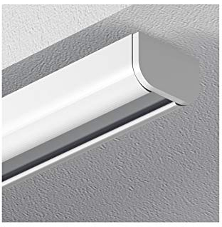 Garduna 150cm Schleuderschiene Gardinenschiene Vorhangschiene, Aluminium, Weiss, Glatte, glänzende Oberfläche, 1-läufig