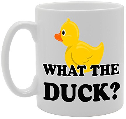 Coralgraph Inc MG392 What The Duck ? Novelty Gift Printed Tea Coffee Ceramic Mug