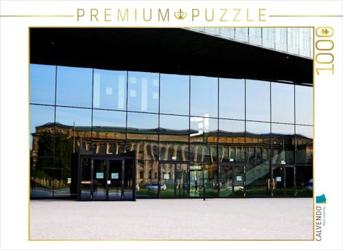 CALVENDO Puzzle Spiegelung: Alte Pinakothek | 1000 Teile Lege-Größe 64 x 48 cm Foto-Puzzle für glückliche Stunden