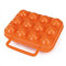 Welim Egg Holder Plastic 12 Grids Eggs Box Portable Outdoor Picnic Egg Tray Carrier Container Camping Carrier For Egg Case Orange