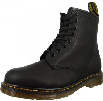 Dr. Martens, stivaletti unisex, 1460, con 8 occhielli, in pelle, con lacci, Nero (Nero ), 43 EU