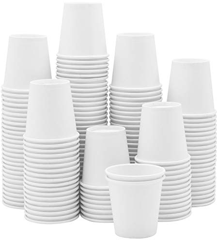 GUSTO [3 oz. - 90 ml - 300 Count White Small Paper Cups, Disposable Mini Bathroom Mouthwash Cups - Eco-Friendly and Versatile (Formerly Comfy Package)