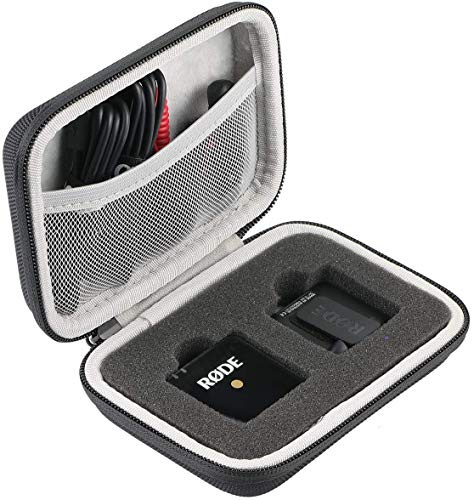 Khanka Étui Rigide pour RØDE Rode ME/GO II/GO Système de Microphone Compact | Compatible avec RØDE Rode ME/GO II/GO Système de Microphone Compact;Étui Rigide de Rangement,Étui uniquement