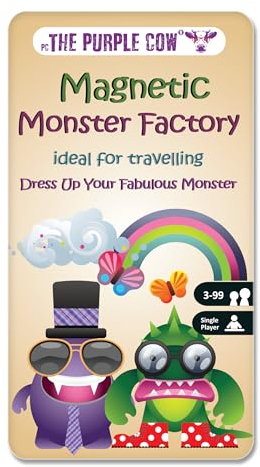 The Purple Cow Monster Factory Magnetisches Reisespiel