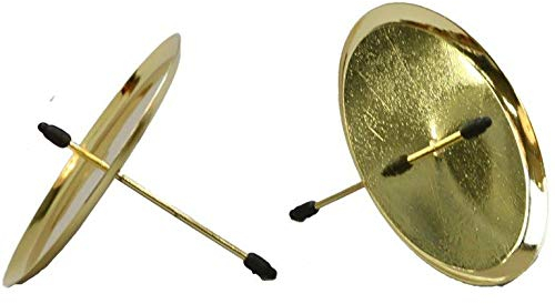 4-TLG. Set Adventskranzstecker aus Glas oder Metall - Adventskranzhalter - Kerzenhalter für Adventskranz - Teelichthalter für Adventskranz Größe Kerzenhalter-60 mm-goldfarben