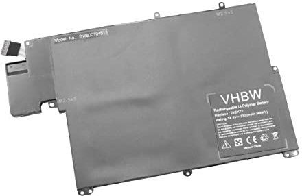 vhbw 1x Batterie Compatible avec Dell Vostro 3360, 15-3549D-1628B, V3360 Ordinateur Portable (3300mAh, 14,8V, Li-polymère)