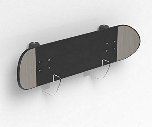 WANLIAN Skateboard-Wandhalterung, Display-Rack, Skateboard-Wandregal, Display-Rack, Aufhänger, Skateboard-Wandhalterung, Deck-Rack (transparent, 1 Paar)