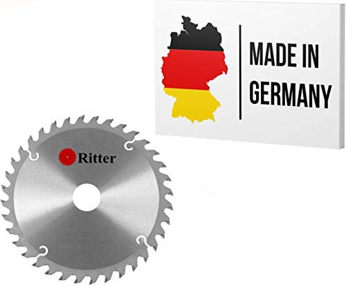 Ritter ® Sägeblatt 156X12,7 | Kreissägeblatt 156 X 12,7 Holz | Geeignet für Handkreissäge, Kappsäge und Tischkreissäge von Bosch, Makita, Metabo usw. | Handkreissägeblatt | Kreissägeblätter Hartmetall