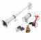 YIYIDA Air Horn Lufthorn 24V Car Horn 150dB Autohupe Silber 45cm Lautsprecher Chrom Zink Single Trumpet LKW Horn mit Kompressor Luftpumpe Auto Airhorn für alle 24V Autos LKW Zugboot Motorrad ect
