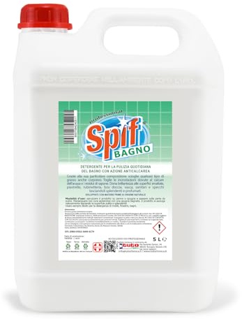 SPIF Detergente Spray Bagno Anticalcare 5L - Prodotto Professionale per la Pulizia del Bagno