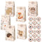 Papiertüten Kinder, 12 Stück Tierische Papier Geschenktüten mit 18 cute Aufkleber, Geschenk-verpackung Papiertüten Kraftpapiertüte zum Verpacken von Geschenken, Kindergeburtstag