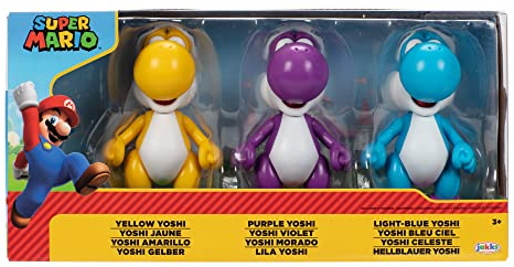 SUPER Mario 413834 Actionfiguren, Yoshi 3er-Pack, 10cm