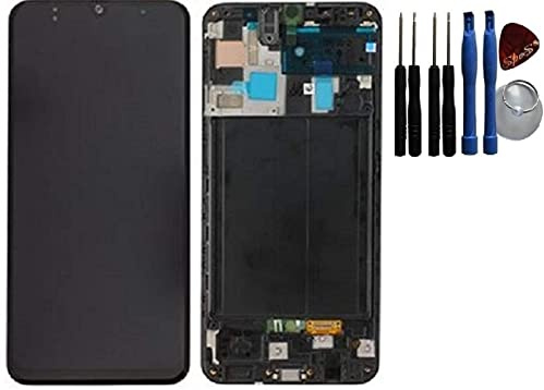 SPES Original Samsung Amoled Display Bildschirm Touchscreen für Samsung Galaxy A50 A505F Rahmen Schwarz