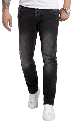 Rock Creek Jeans Herren Regular Fit Stretch Hose RC-2273 Dunkelgrau W32 L36
