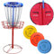 eurodisc Disc-Golf-Korb DLC Double Layer Chain mobiler Discgolfkorb mit 24, (2 Reihen), schweren Ketten + Tasche für Transport + Discgolf Starter Set (3 Scheiben)