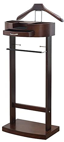 GGFHH Multifunktional Stummer Diener mit Hosenstange und Schublade Herrendiener mit Schuhregal Stummer Diener Kleiderständer Leicht Zusammenzubauen für Flur Umkleidekabine