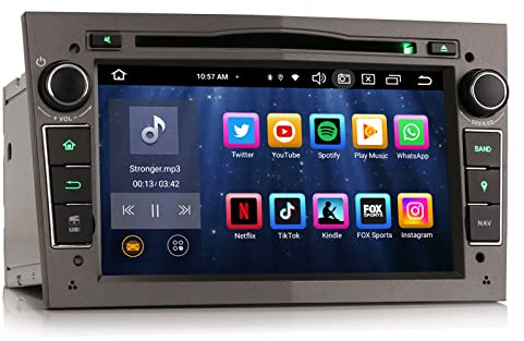 GONFEN 7 Zoll 8-Kern Android 14 Autoradio mit Bluetooth GPS Sat Passt für Opel Vauxhall Astra H Corsa C/D Meriva Vivaro Zafira Kabelloses Carplay Android Auto WiFi 4G DVD Canbus DAB+ RDS DSP 4GB+64GB